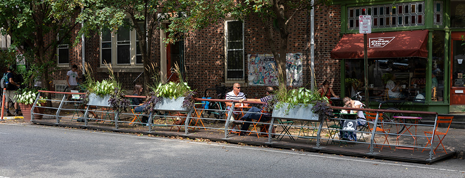 Parklet on Baltimore Avenue, Philadelphia